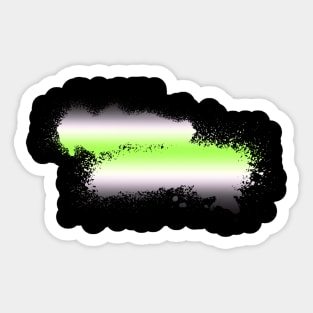 Agender Paint Smudge Minimalism Sticker